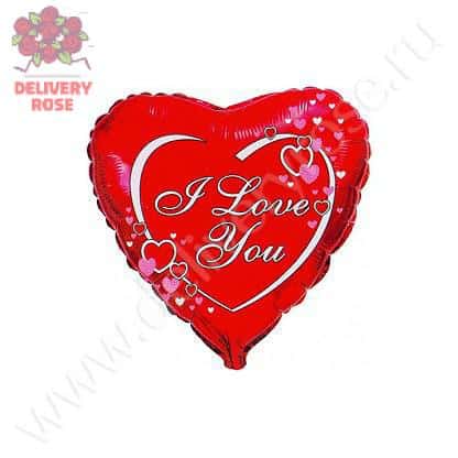 №33 Шар Сердце I Love You (1 шт)