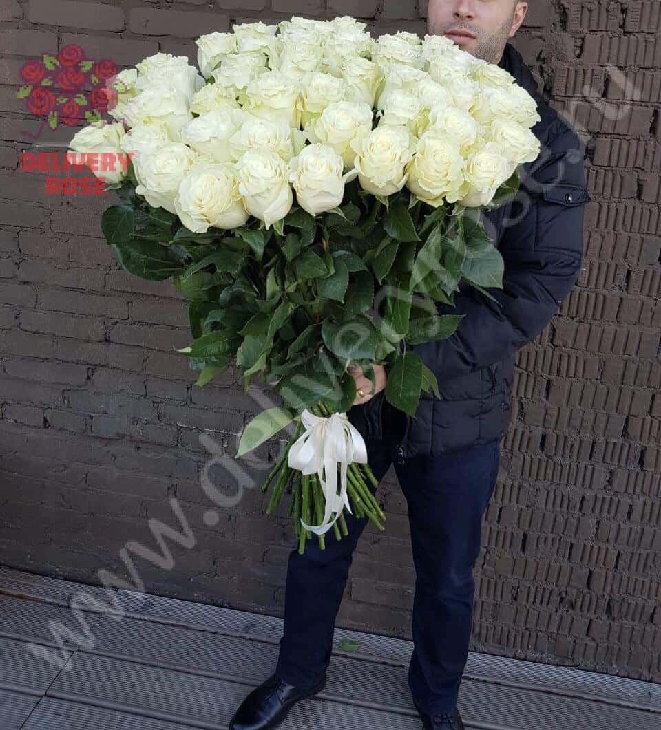 51 роза сорта Мондиаль из Эквадора