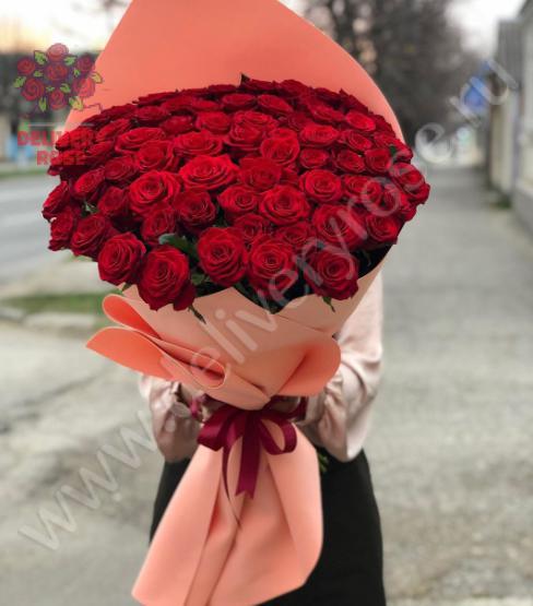 51 Красная роза, высота 1 метр