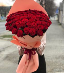 51 Красная роза, высота 1 метр