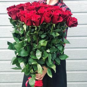 27 длинных роз 130 см